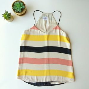 NWOT Express Striped Barcelona Flowy Keyhole Cami